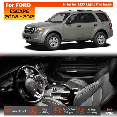13 x For 2008 - 2012 Ford Escape Interior LED Lights Bulb Kit Map Dome 194 White