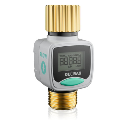 Water Flow Meter for RV and Garden Hose, Gallon/Liter Counter to Gauge Flow Rate