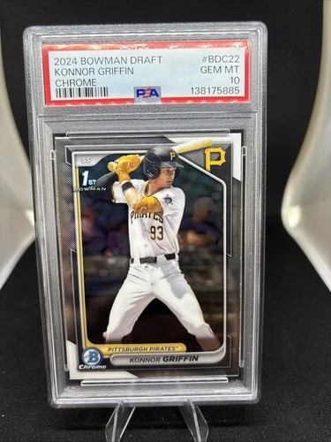 2024 Bowman Draft Chrome #BDC-22 Konnor Griffin PSA 10 1st Bowman Pirates 🔥🔥