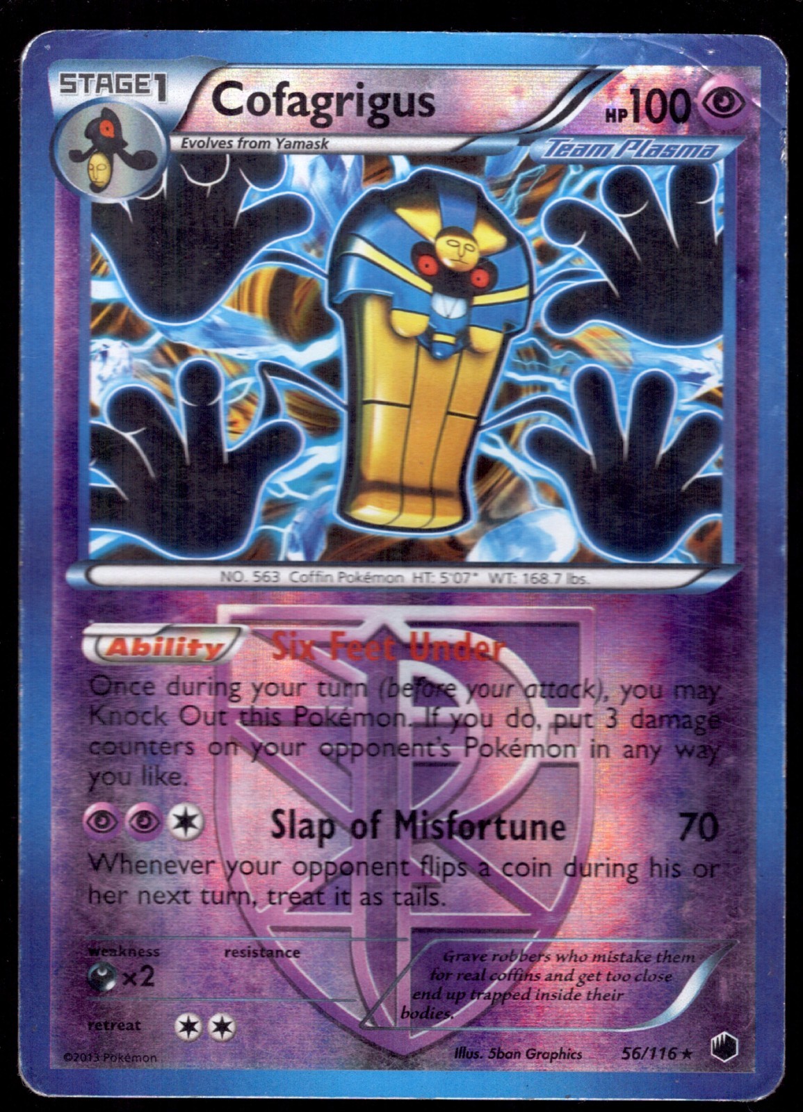 Cofagrigus Reverse Holo 56/116 Plasma Freeze