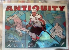 Ryan Leonard 2025-26 UD Artifacts Hockey Rookie ANTIQUITY Capitals RC Acetate