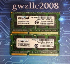16GB (2x8GB) PC3L-12800s DDR3-1600MHz 2Rx8 Non-ECC Crucial CT102464BF160B.C16FND