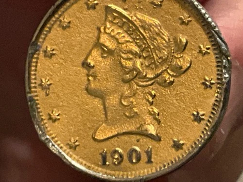 U.S. 1901 GOLD LIBERTY HEAD TEN DOLLAR ($10.00) UNCIRCULATED GOLD EAGLE COIN
