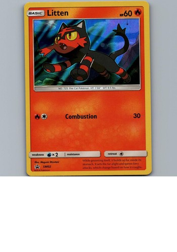 Litten - SM02 Holo Promo Sun & Moon Promo Pokemon Near Mint