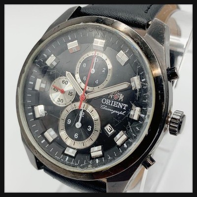 ORIENT Chronograph Date Men Wristwatch Black