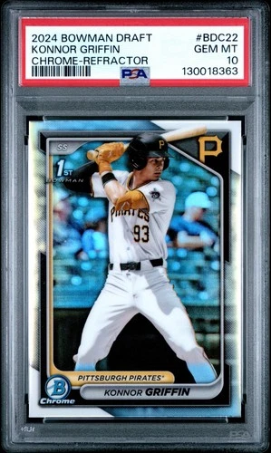 2024 Bowman Draft - Konnor Griffin 1st Chrome Refractor - PSA 10 BDC-22