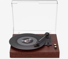 Record Player Bluetooth Vintage Audio Turntables 3-Speed 33/45/78RPM Vinyl