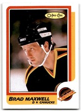 1986-87 O-Pee-Chee Brad Maxwell Vancouver Canucks #242