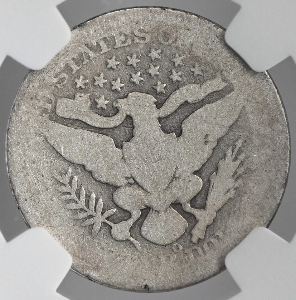 1896-O  25C BARBER SILVER QUARTER  NGC FAIR 2  #8405236-026 - LOW BALL - Image 3 of 4