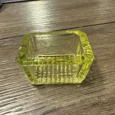 Vintage Vaseline UV Glows E. E. 8 Sided Open Salt U S Made In Limited Qty Made