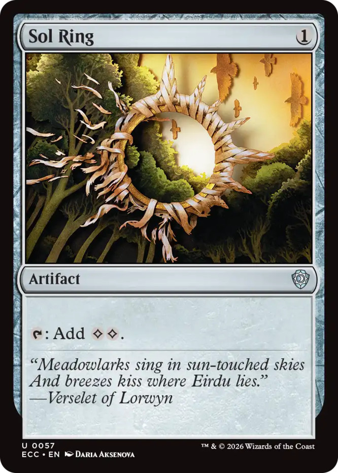 Sol Ring (0057) NM-Mint Commander: Lorwyn Eclipsed MTG