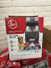 Hoover Power Scrub Deluxe Carpet Cleaner Machine, Upright Shampooer,FH50150, Red