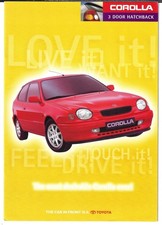 Toyota Corolla 3-dr 1997-1998 UK Market Sales Brochure CD, G6, GS & Sportif