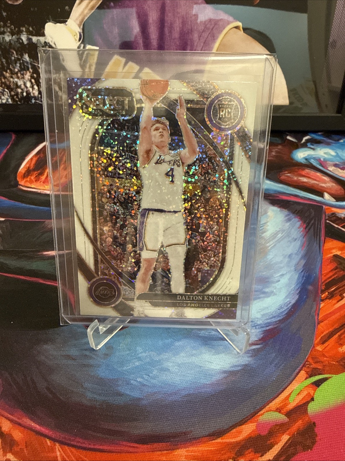 2024-25 Panini Select Dalton Knecht #276 Courtside White Sparkle Prizm Lakers RC