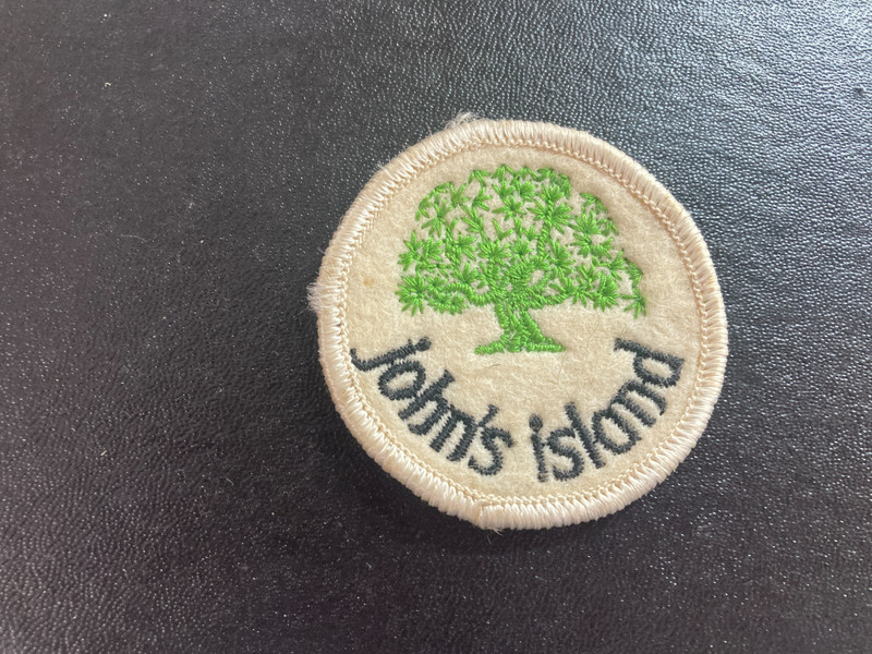 Vintage John's island Round embroidered Patch South Carolina Souvenir