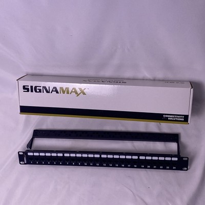 Signamax 24458FTHD-C6 24-Port Category 6 High Density Feed-Thru Patch Panel NEW