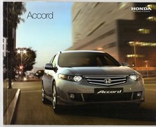Honda Accord Saloon 2008-2009 UK Market Sales Brochure ES EX GT 2.0i 2.4i 2.2D
