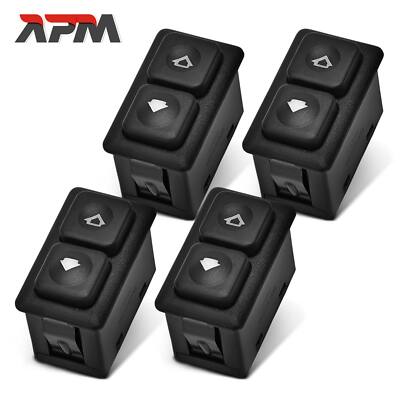 4x Fensterheberschalter 5-Poilg für BMW 3er E30 318-328 1982-1992 E36 316-328