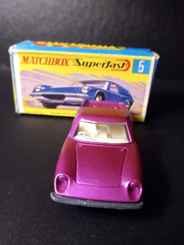 Matchbox Superfast #5 Lotus Europa Pink 1969 In Original G2 Box - Picture 6 of 17
