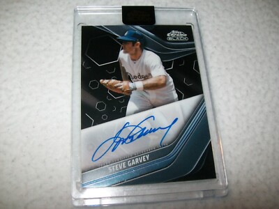 2023 TOPPS CHROME BLACK STEVE GARVEY SIGNED AUTO #CBA-SG LOS ANGELES DODGERS