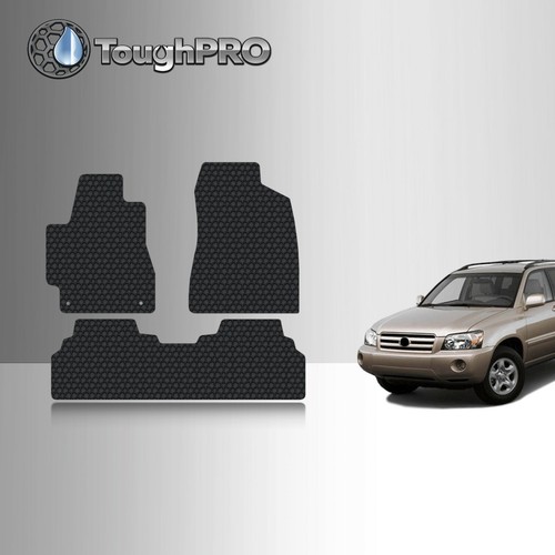 ToughPRO Floor Mats Black For Toyota Highlander All Weather Custom Fit