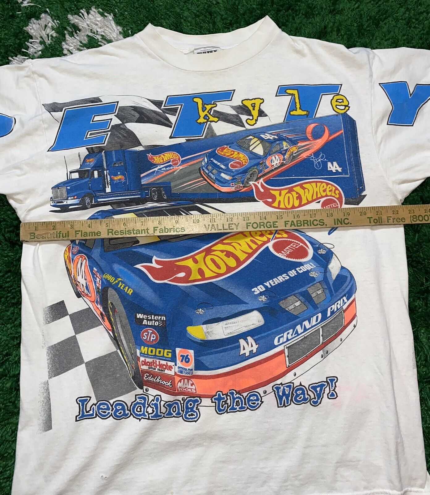 Vintage 1998 Kyle Petty Hot Wheels All Over Print… - image 3