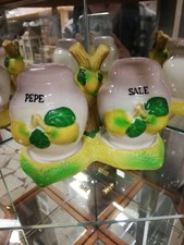 set sale e pepe con decorazione LIMONI 2 pezzi (materiale resina e ceramica)