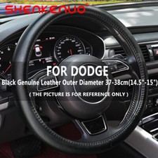 15 Steering Wheel Cover Genuine Leather For 2016 2017 2018 Dodge Ram 1500 2500