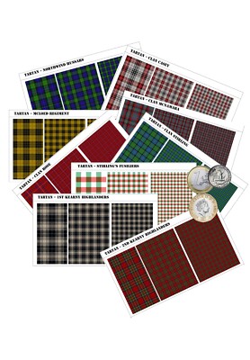 Battletech Opaque Waterslide Decals - Tartan Patterns