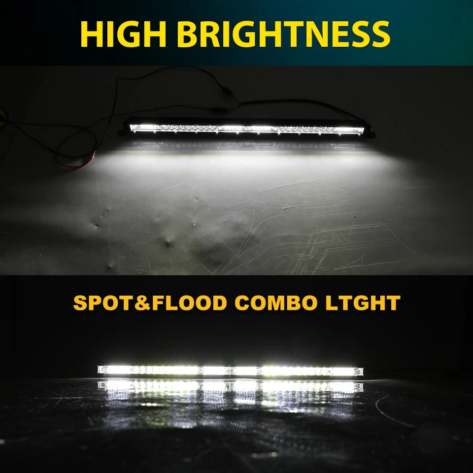 Fit GMC Sierra 1500/2500/3500HD 20'' inch Slim LED Light Bar Front Bumper Mount - Image 4 of 4