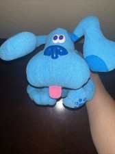 Blues Clues Pose-A-Blue 8" Plush Blue PBS Dog Tyco 1997 Vintage Stuffed Animal