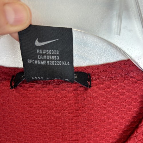 Nike Sphere T Shirt Mens L Textured Red Workout Activewear Casual Work Out - Picture 4 of 9
