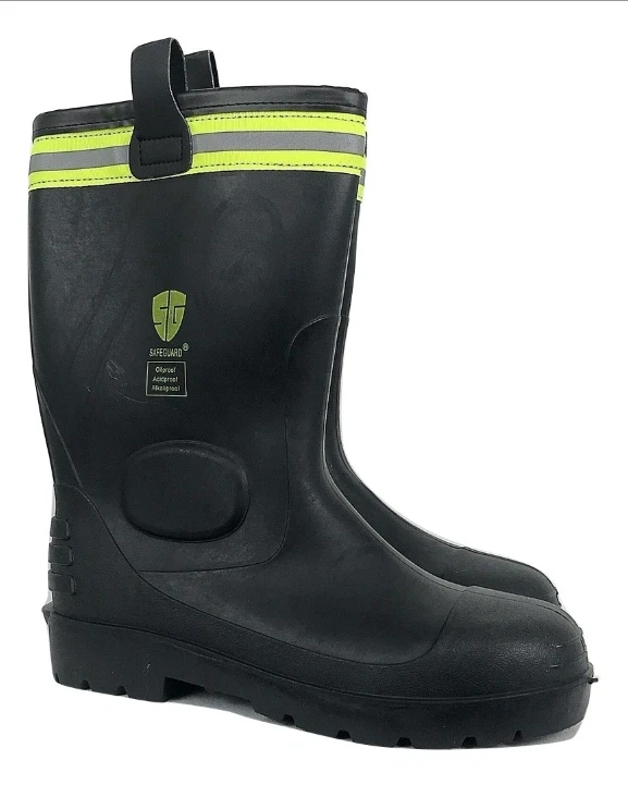 Safeguard Men s Rain Boots Reflective Hi Vis Thermo Lined Insulated Rubber Boots