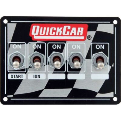 Quickcar 50-1714 Dual Magnetic Pick-up Single Ignition 5 Switch Flag Panel