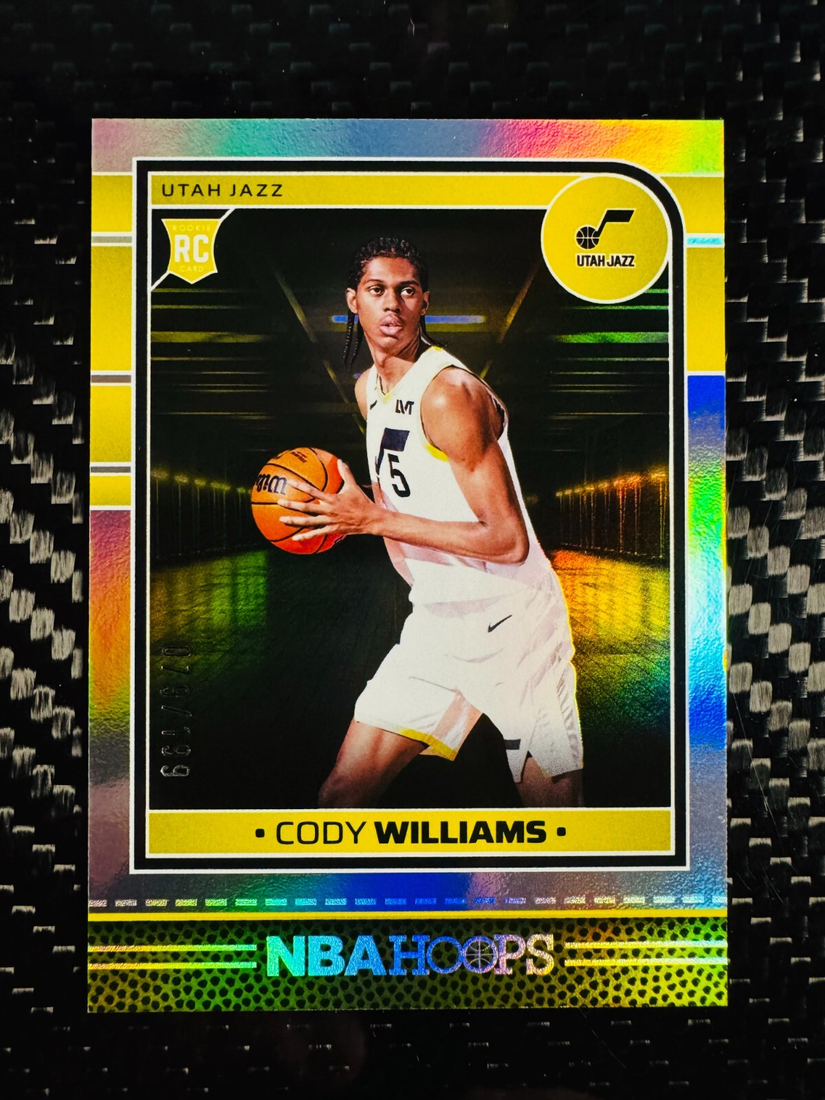 Cody Williams 2024-25  Panini Hoops Base Rookies Silver /199 RC #240 Jazz