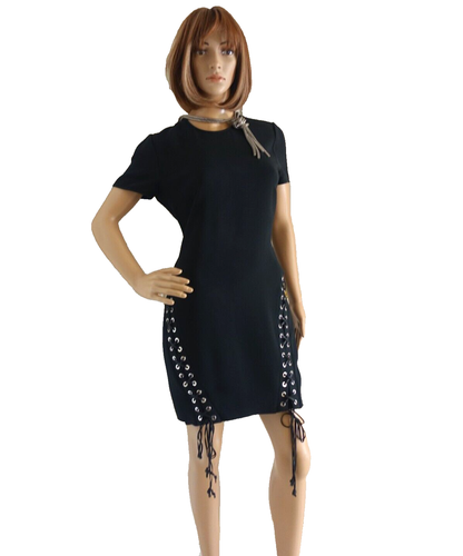 NWT DSQUARED2 Black Bodycon Short Cocktail Dress Made in Italy Sz 44EU 8US - Picture 6 of 12