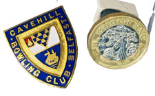 Enamel Badge Bowling Bowls Cavehill Belfast Bowling Club Metal Vintage ra