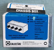 Calectro Chassis Box Aluminum H4-737 2 Piece Snap Lock GC Electronics VintageNEW
