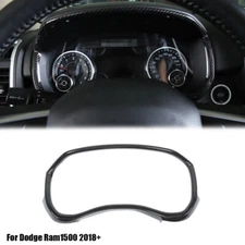 Dashboard Meter Frame Cover Trim Decor For Dodge Ram 1500 2018+ Carbon Fiber