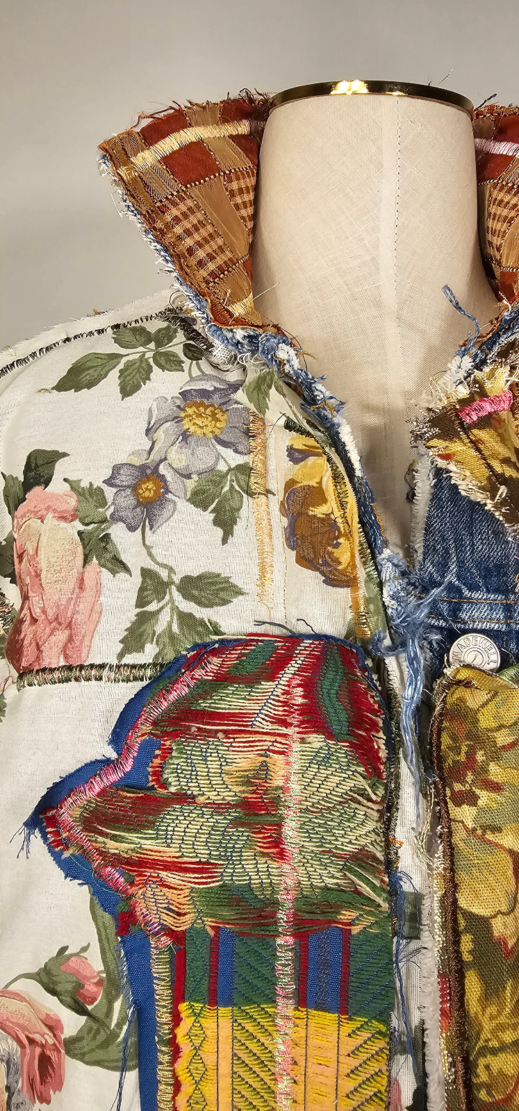 Boho romantic jacket. Handmade One of a Kind Che21. "Camelia's eve". image 8