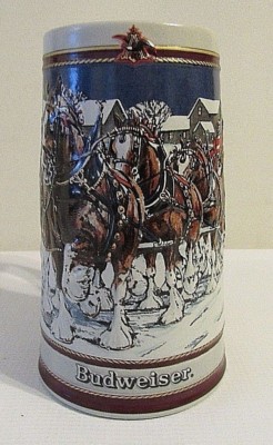 1989 Budweiser Holiday Beer Stein- Collector Series  (BS #13)(Pg72E)
