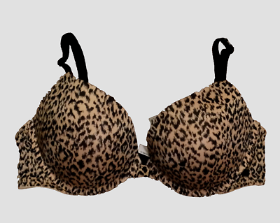 Victoria's Secret 32D Leopard Animal Print Push-Up Bra Adjustable