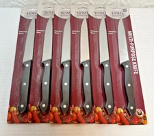 6 Pc Stainless Steel Kitchen Knives Set Multi-purpose Uses 4.5" blade dishwasher