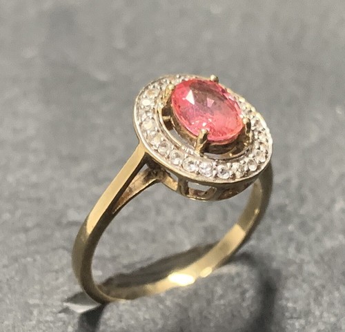 Zafiro Rosa - Anillo Oro 375er T. 50 - Imagen 2 de 15