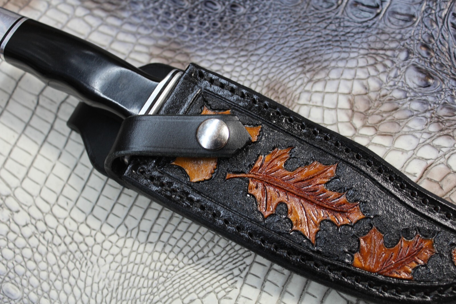 Custom Leather Knife Sheath Fits Buck 119 Special Fixed Blade Knife, Sheath Only