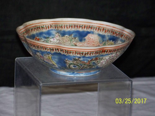Chinese Qing Dy Hand Painted Eggshell Porcelain Red Underglaze Reign Mark Bowl - Picture 4 of 12
