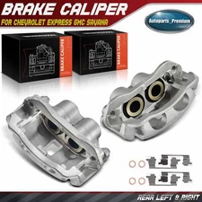 2x Rear Brake Caliper with Bracket for Chevy Express GMC Savana 2500 3500 03-20
