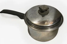 NICE VINTAGE INKOR WATERLESS COOKWARE 3 QT POT & LID 3 PLY STAINLESS STEEL