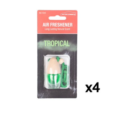 Auto Choice Tropical Diffusor Auto Hängen Lufterfrischer Tropischer Duft - 4er Pack