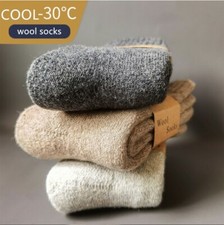 5Pack Men Wool Fleece Cushioned Thermal Warm Heavy Thick Boot Crew Socks Winter